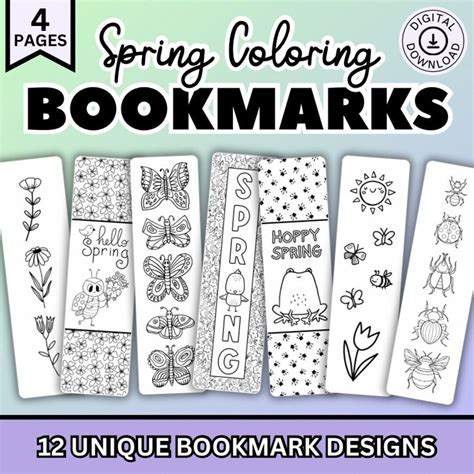 Image result for Free Printable Spring Bookmarks