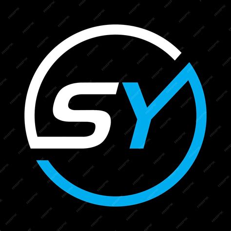 Premium Vector | Sy letter logo design on black background initial ...