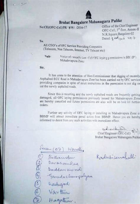 mahadevpura: Blanket ban in Mahadevpura zone on road digging: BBMP