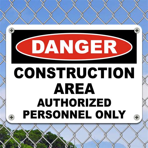 Danger Construction Area Safety Sign - Get 10% Off Now