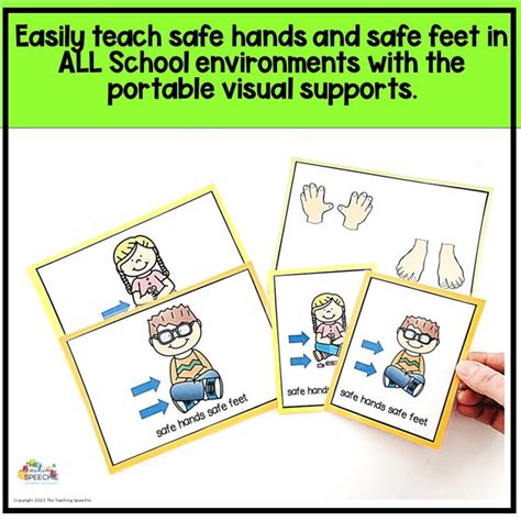 Safe Hands and Safe Feet Social Story, Autism Social Story, Being Safe ...