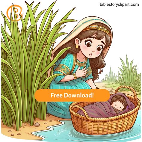 Baby Moses found in the Nile river | Baby moses, Baby bible, Moses