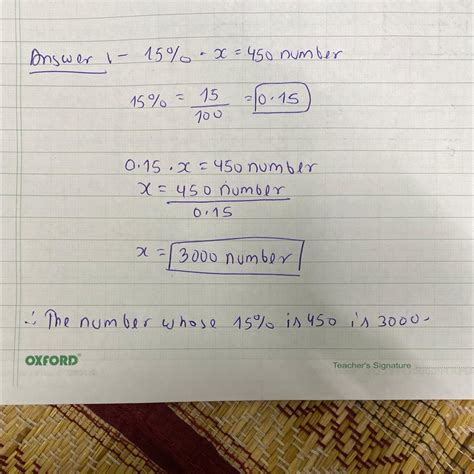 find the number whose 15 percentage is 450 . - Brainly.in