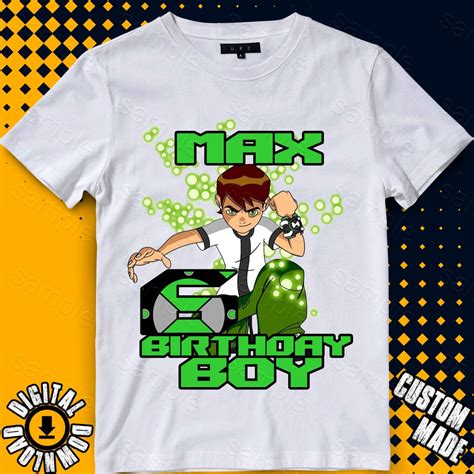Ben 10 Iron on Transfer, Ben 10 Birthday Shirt DIY, Ben 10 Shirt ...