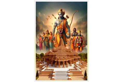 ayodhya ram mandir Jai Sri Ram Painting purushottam ram