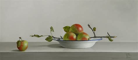 Still life with apples Still Life With Apples, Contemporary Oil ...