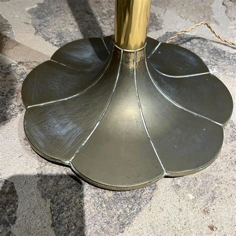 1950s Art Deco Brass Lotus Torchiere Floor Lamp by Stiffel Tommi ...