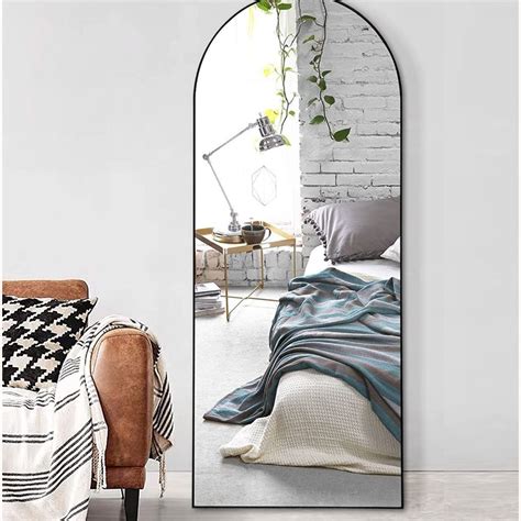 Large Floor Mirror Arched with Stand - AptDeco