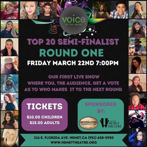 Voice of the Valley Round One, Historic Hemet Theatre, 22 March 2024 ...