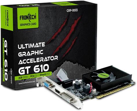 Frontech GT 610 Graphics Card with 64 Bits PCIe 2.0, High Efficiency ...