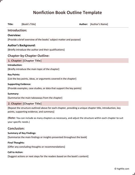 Fantasy Novel Outline Template - Word | Google Docs - Highfile