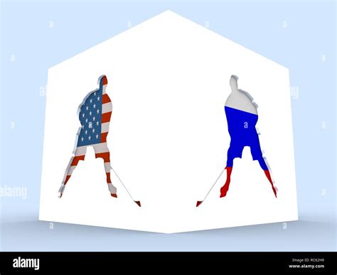 USA vs Russia sport competition Stock Photo - Alamy