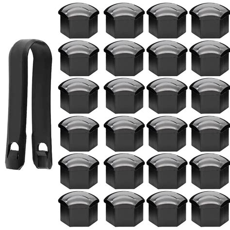 Gebildet 20 Pieces 17mm Wheel Nut Cap, Wheel Bolt Nut Caps Covers ...