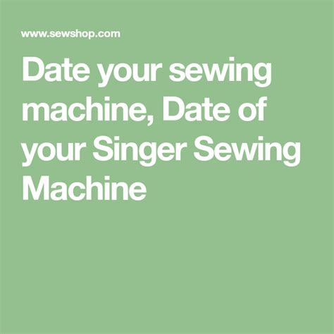 Image result for Singer Sewing Machine Dating