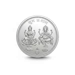 Buy 999.9+ Purest Silver Lakshmi Ganesh Silver Coin 5gm | Made in India ...