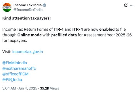 ITR-1, ITR-4 filing begins for AY 2025–26: Are you eligible?