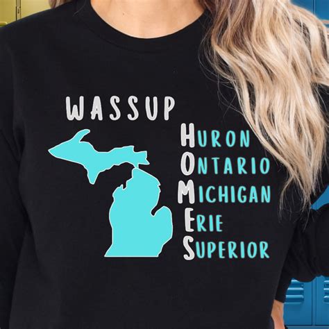 WASSUP HOMES Long Sleeve Tee – Great Lakes Acronym Shirt – Our Best Se ...