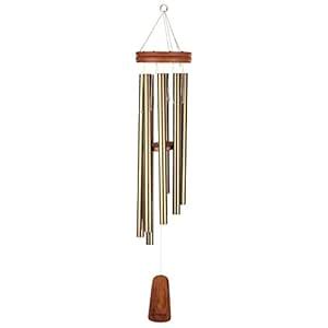 WindSong Chimes & Bells Wind Chimes (Tuned) with 8 Bronze Color Pipes ...