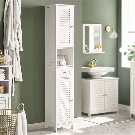 White Floor Storage Cabinet Bathroom Floor Storage Cabinet With 3