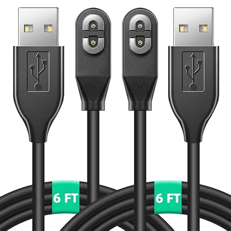 2 Pack-6FT Charging Cable for AfterShokz Aeropex AS800 & Shokz OpenRun ...