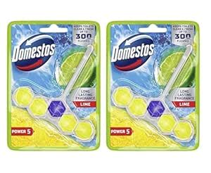 Domestos Power 5 Lime Toilet Rim Blocks 2x 50 g toilet freshener with a ...