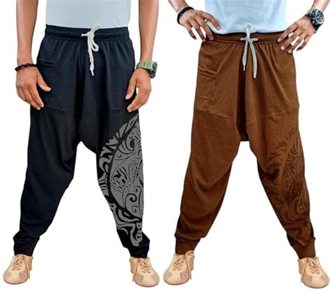 Buy Unisex Harem Pants (Trousers) for Adults (Pack of 2) Multi Colors ...