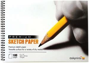 Askprints Artist Sketch Book Wiro Bound 9 x 12 inches 100 Pages (Acid ...
