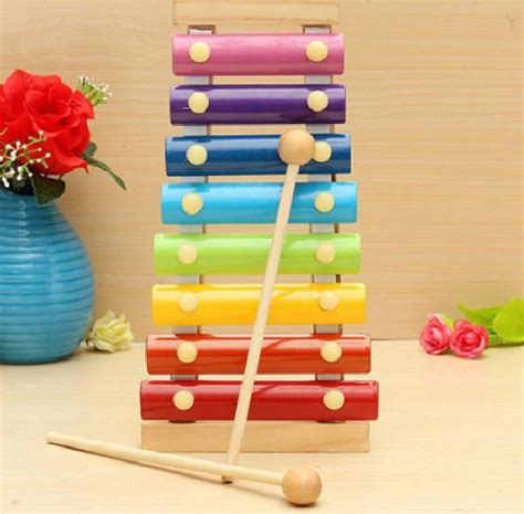 WOODEN XYLOPHONE MUSICAL TOY FOR CHILDREN | XYLOPHONE WITH 8 NOTES FOR ...