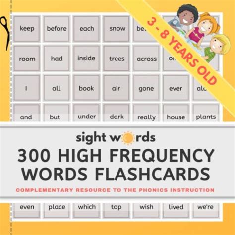Sight Words - 300 High Frequency Words Flashcards: Easy Way To Learn ...
