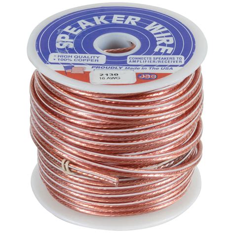 JSC Wire Speaker Wire Cable 16 AWG Clear 500 ft. Spool USA : Amazon.in ...
