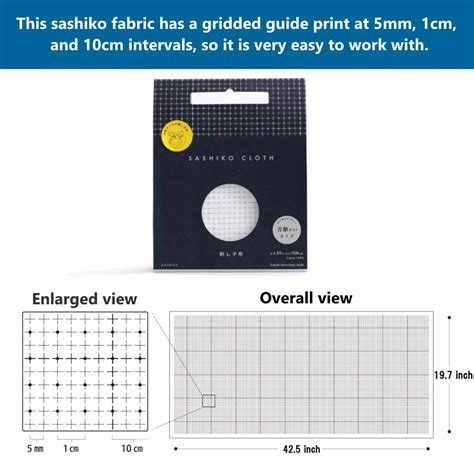 Buy Sashiko kit, Daruma Sashiko Thread, Needles and Cotton Fabric with ...