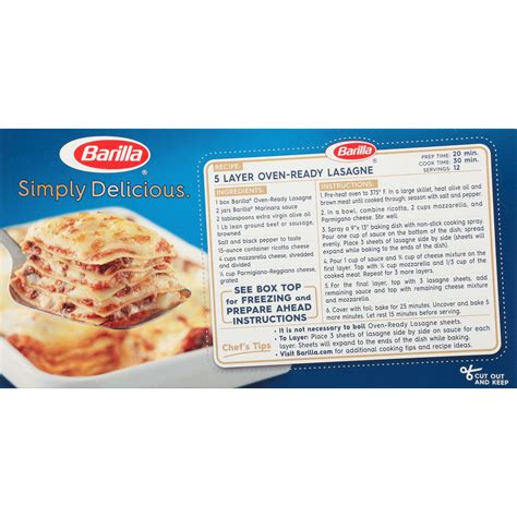 Barilla No Bake Lasagna Box Recipe | Bryont Blog