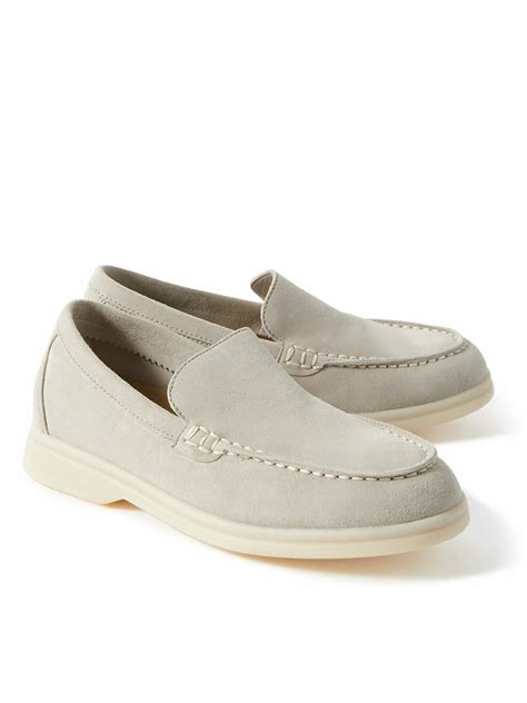 Loro Piana Kids - Summer Walk Suede Loafers - Gray Loro Piana