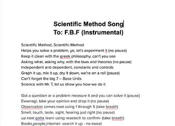 Science Method Song 的图像结果