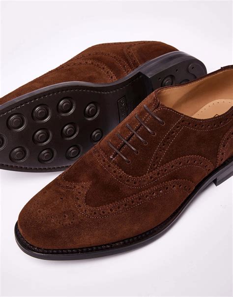 Full Brogue - Brown Suede