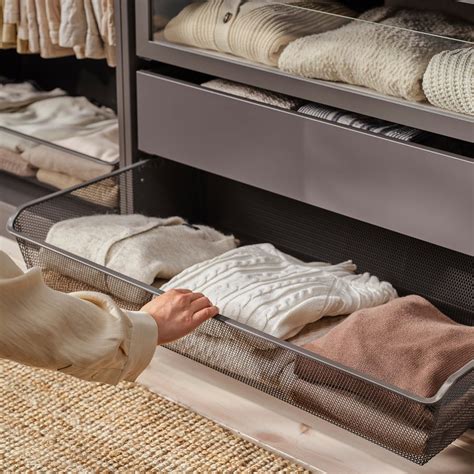 KOMPLEMENT mesh basket, dark grey, 100x58 cm (393/8x227/8") - IKEA