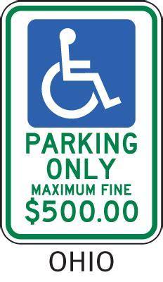 Buy Ohio Handicap Parking Signs | Orders Over $49 Ship Free
