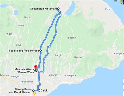 jalur peta wisata bali