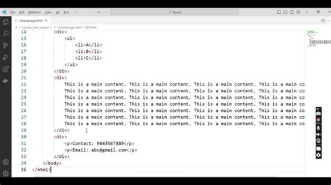 Image result for Simple HTML Page Example