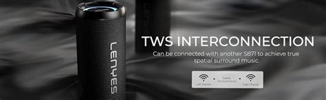 Lenyes S871 Bluetooth Speaker with 60W RMS Sound, Up to 10H Playtime ...