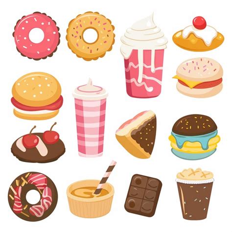 Snack food vector illustration cartoon design isolated background meal ...
