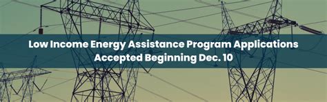 Low-Income Energy Assistance Applications Now Open | News List | Dare ...