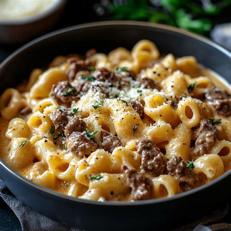 Easy Creamy Beef Pasta - TheMomChef