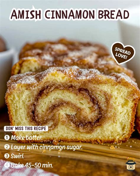 Amish Cinnamon Bread - Easy Recipe, Sweet & Moist Homemade Bread