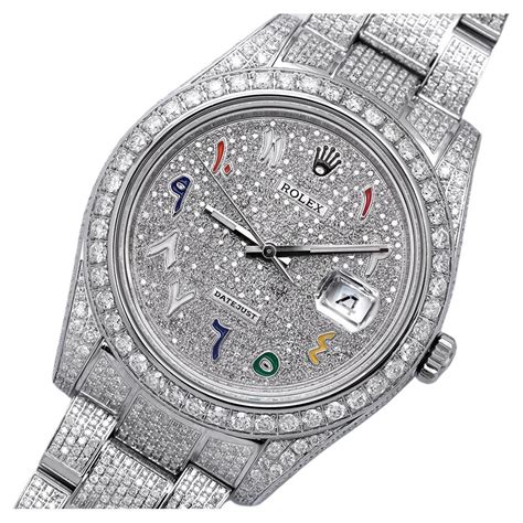 Rolex Datejust II Fully Iced Out Pink Sapphire Pave Diamond Dial at ...