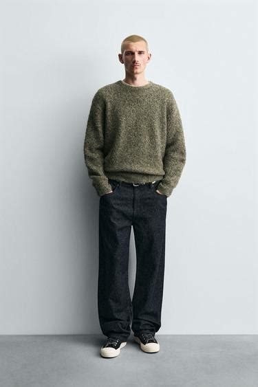 BOUCLÉ TEXTURED JUMPER - Green | ZARA India