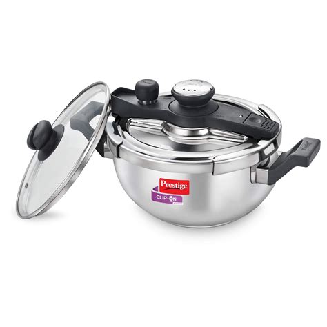 Prestige Clip-on Svachh Stainless Steel Pressure Kadai Cooker 3.5 Lite ...