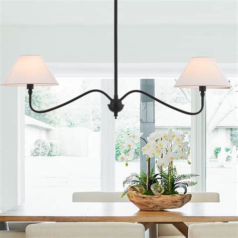 VANZARLA Modern Linear Chandelier for Kitchen Island, 2-Light Linear ...