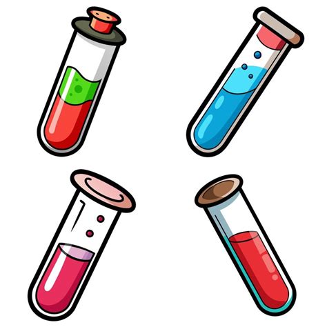 Cartoon style test tube clipart for fun science and lab illustrations ...