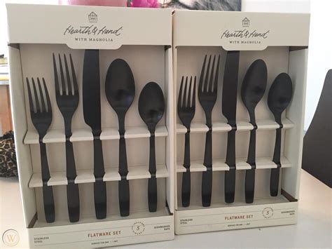 Hearth and & Hand with Magnolia Target Matte Black Silverware Flatware ...